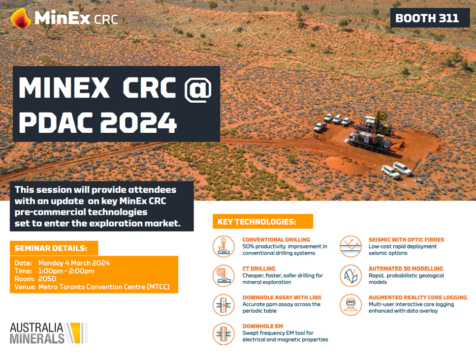 MinEx CRC Session at PDAC 2024 in Collaboration with Australia Minerals